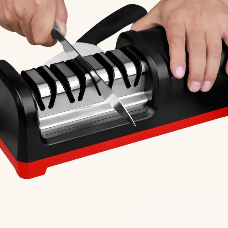 Aiguiseur couteau électrique affutage diamant noir et rouge Mon aiguiseur couteau