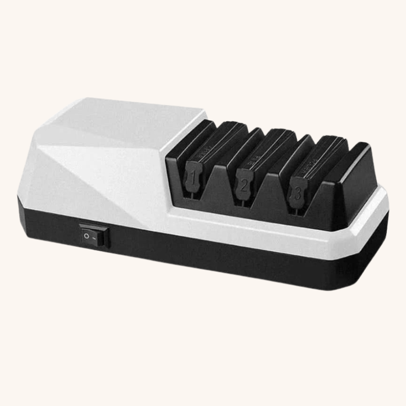 Aiguiseur couteau électrique blanc aiguisage en trois étapes Noires Aiguiseur Couteau