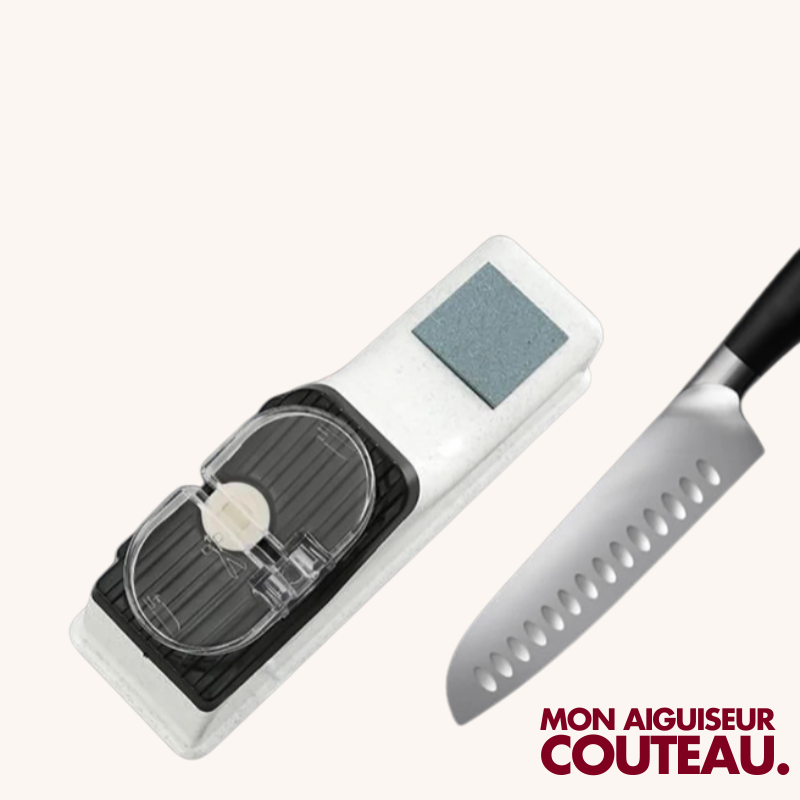 Aiguiseur couteau électrique blanc charge USB Mon aiguiseur couteau