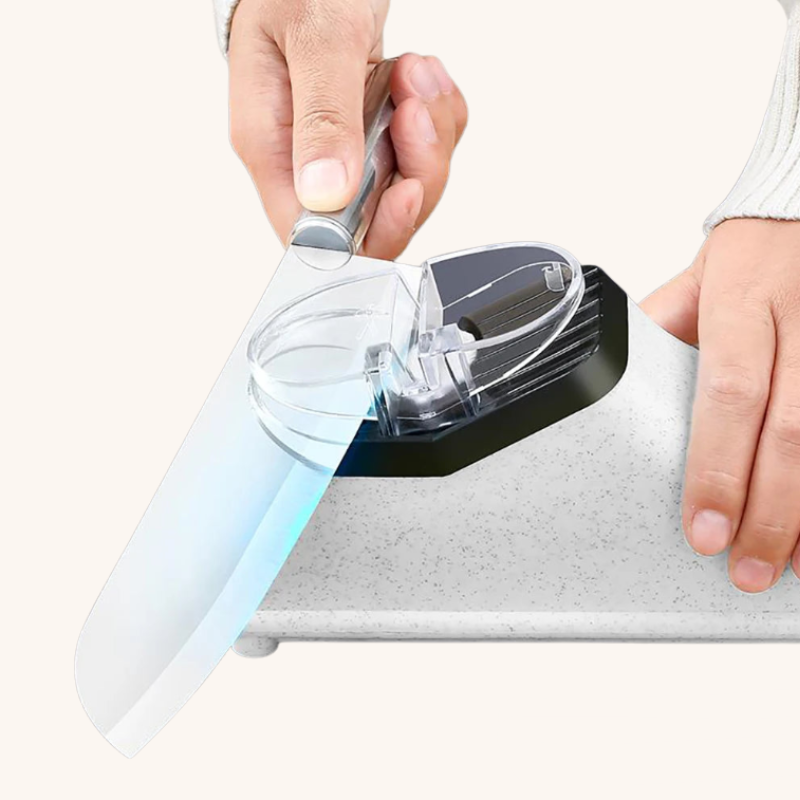 Aiguiseur couteau électrique blanc charge USB Mon aiguiseur couteau