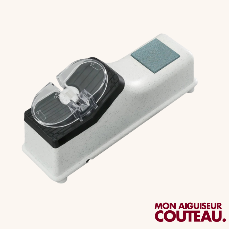 Aiguiseur couteau électrique blanc charge USB Mon aiguiseur couteau