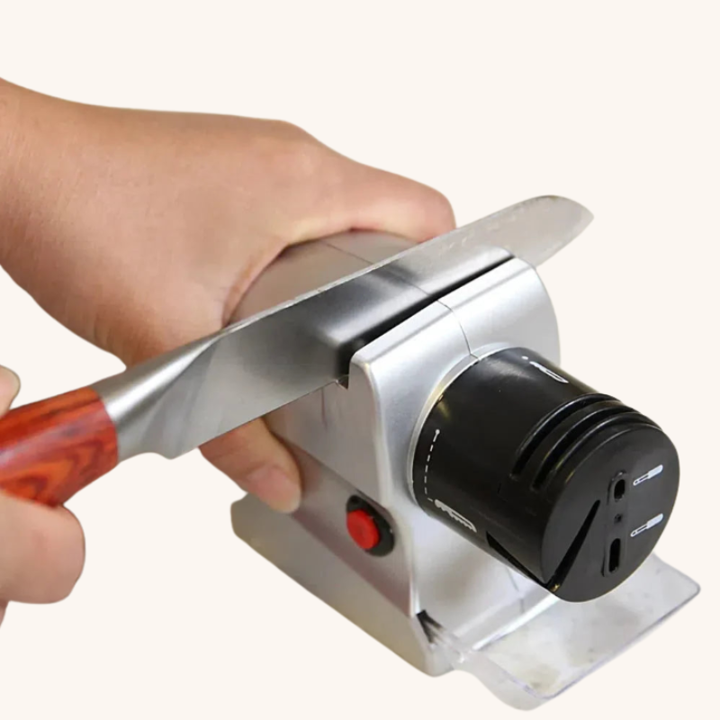 Aiguiseur couteau électrique compact gris alu Aiguiseur Couteau