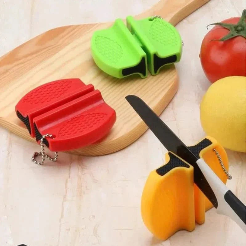 Aiguiseur couteau manuel double face coloré petit format Aiguiseur Couteau