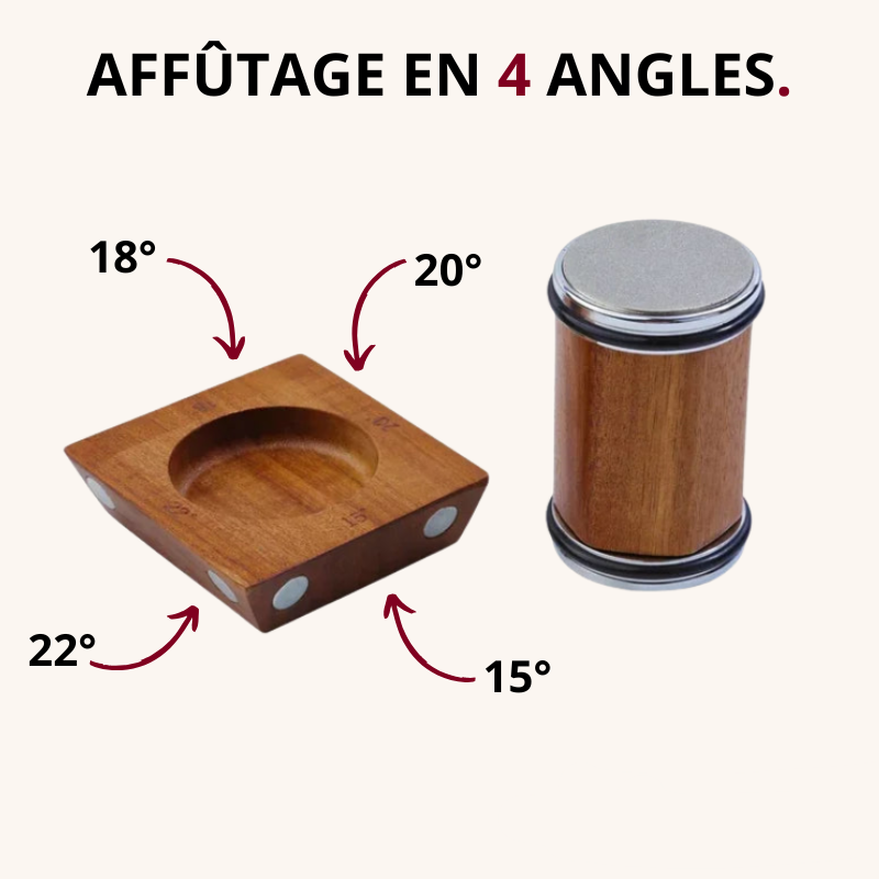 Aiguiseur de couteau professionnel 4 angles kit complet Mon aiguiseur couteau