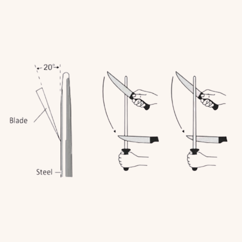 Fusil à aiguiser en céramique professionnel grand format Aiguiseur Couteau