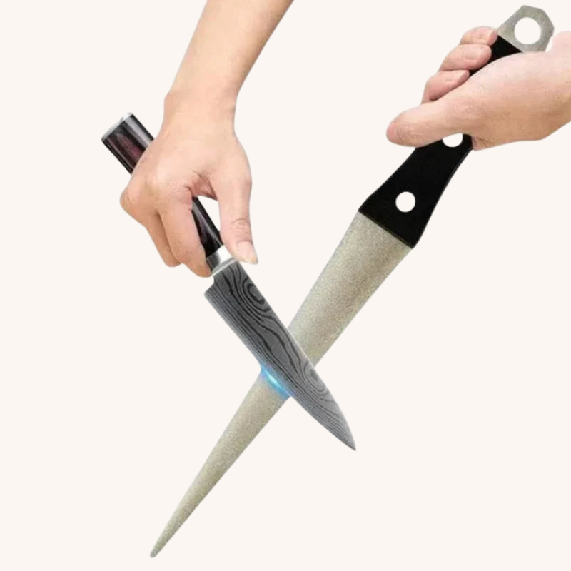 Fusil à aiguiser en forme de lame pour couteaux professionnel Aiguiseur Couteau