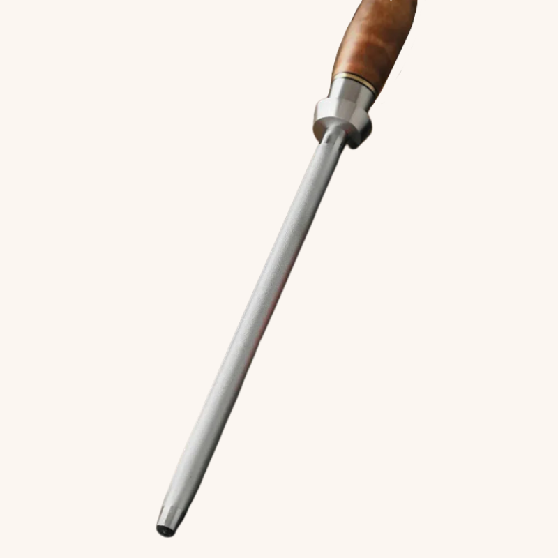 Fusil à aiguiser moderne manche en bois Aiguiseur Couteau