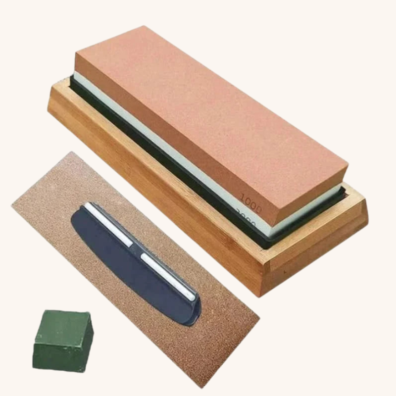 Pierre à aiguiser double face kit professionnel 1000# 3000# Aiguiseur Couteau