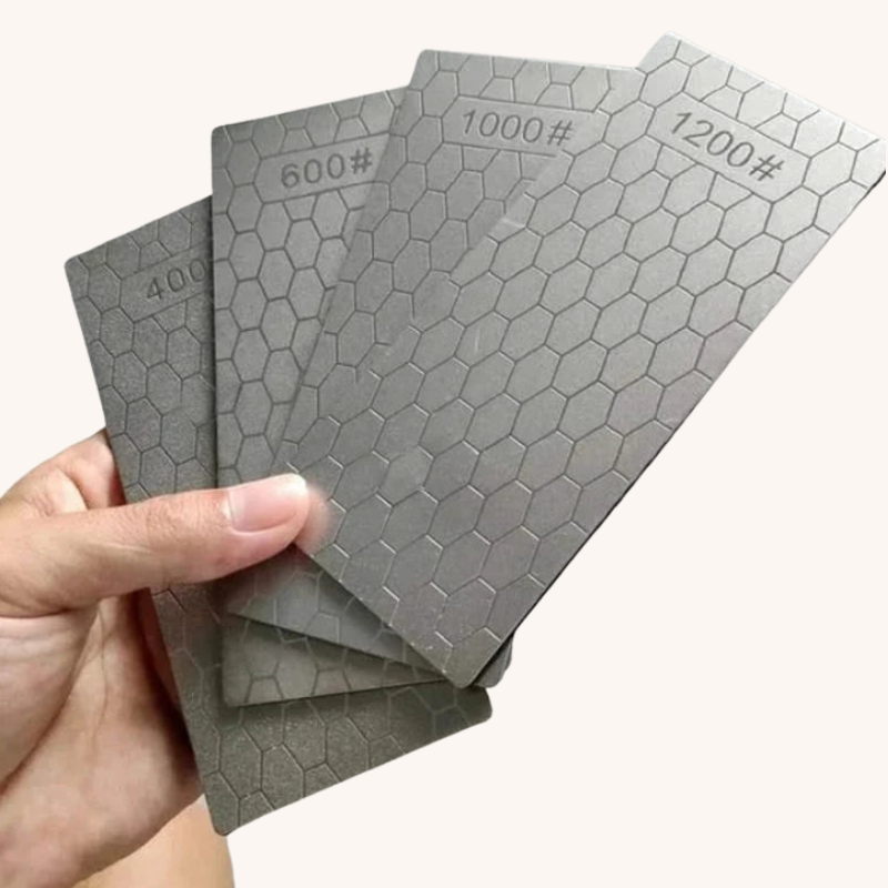 Pierre à aiguiser grain diamant style nid d'abeille Aiguiseur Couteau