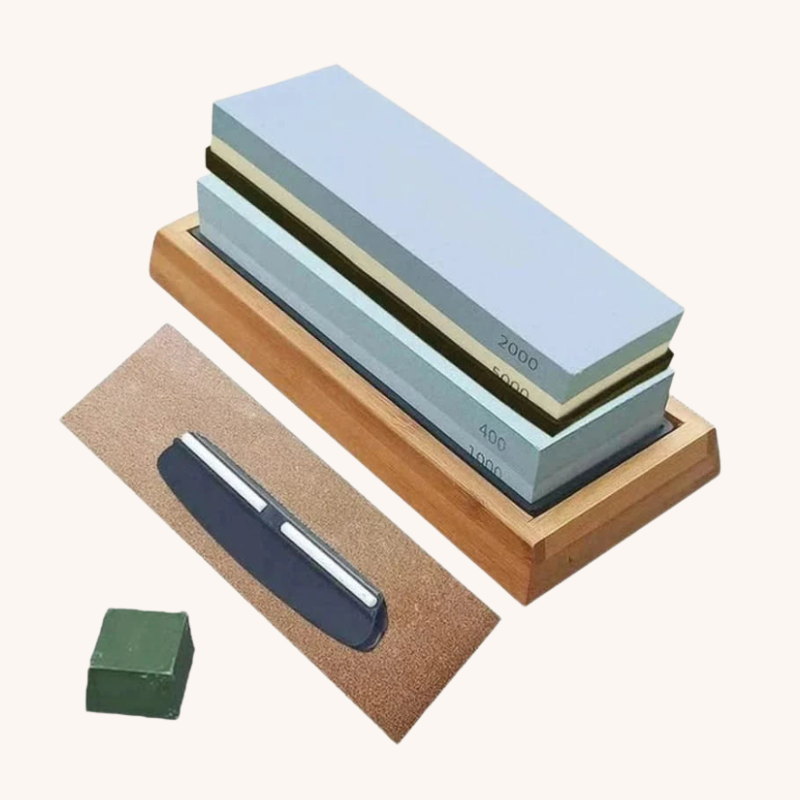 Pierre à aiguiser multiples grains ensemble pour lames affûtées 400# 1000# 2000# 5000# Aiguiseur Couteau