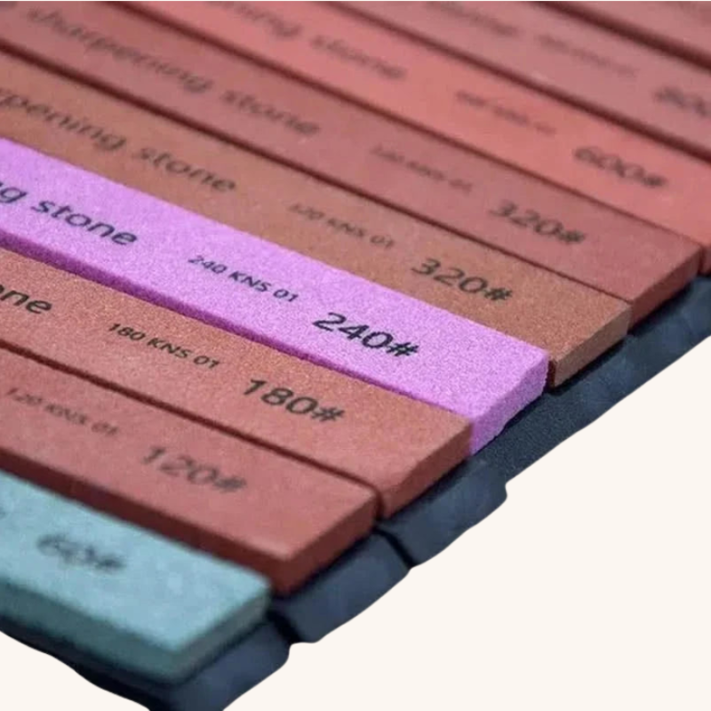 Pierre à aiguiser professionnelle lot multiple grains Aiguiseur Couteau