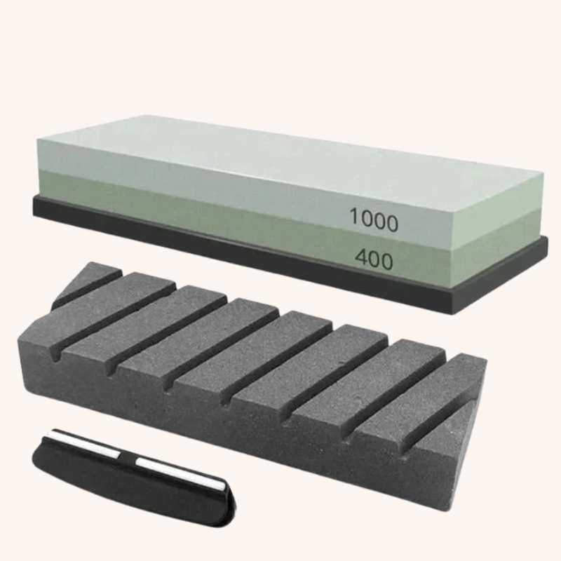 Pierres à aiguiser kit professionnelle et pierre de correction 400# 1000# Aiguiseur Couteau