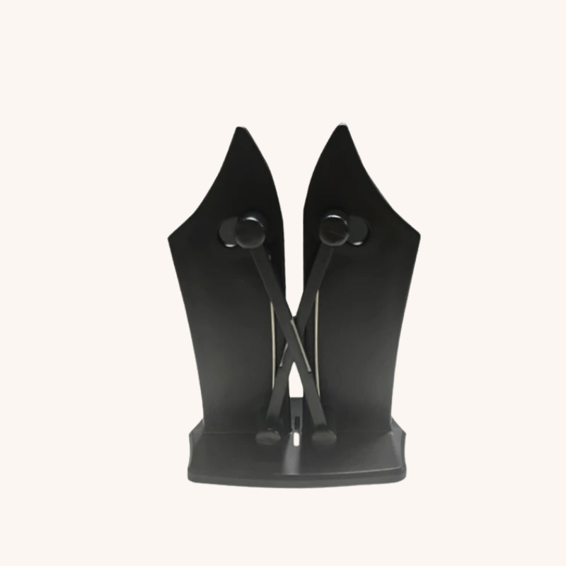 Aiguiseur couteau à bras croisés design Noir Mon aiguiseur couteau