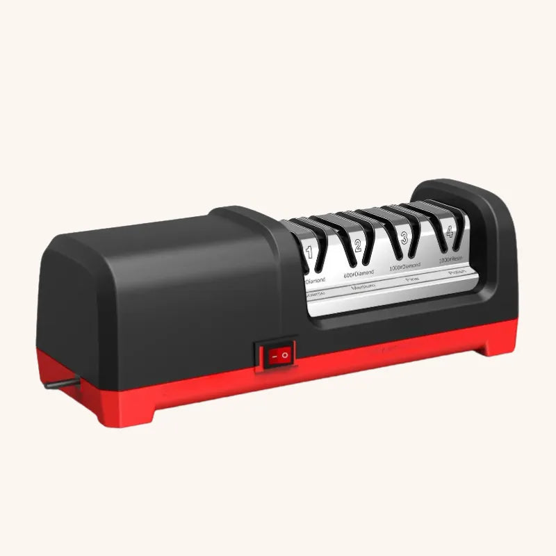 Aiguiseur couteau électrique affutage diamant noir et rouge Mon aiguiseur couteau