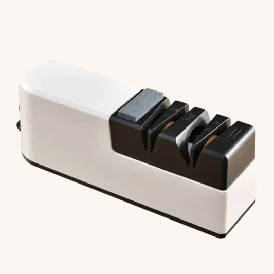 Aiguiseur couteau électrique blanc et noir double fonction Aiguiseur Couteau