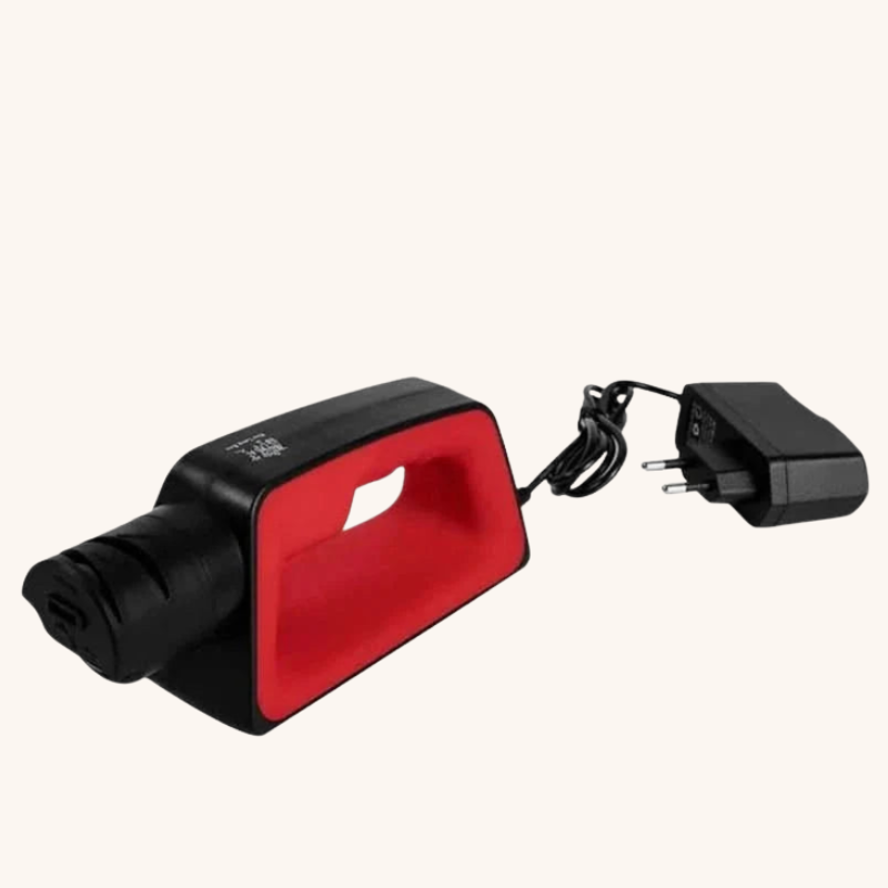 Aiguiseur couteau électrique rouge et noir rotatif Aiguiseur Couteau