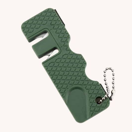 Aiguiseur couteau léger et coloré porte clé Vert Mon aiguiseur couteau