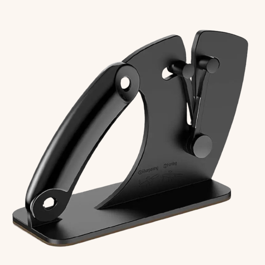 Aiguiseur couteau manuel à pivot bicolore Noir Mon aiguiseur couteau