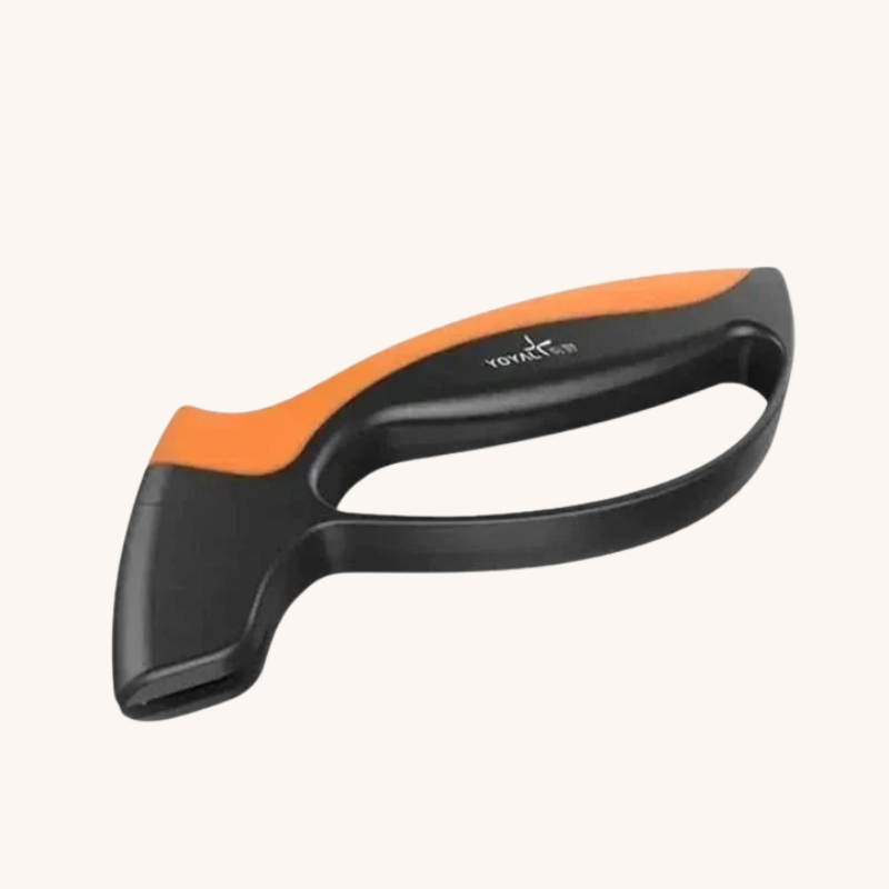 Aiguiseur couteau manuel noir et orange ergonomique Aiguiseur Couteau