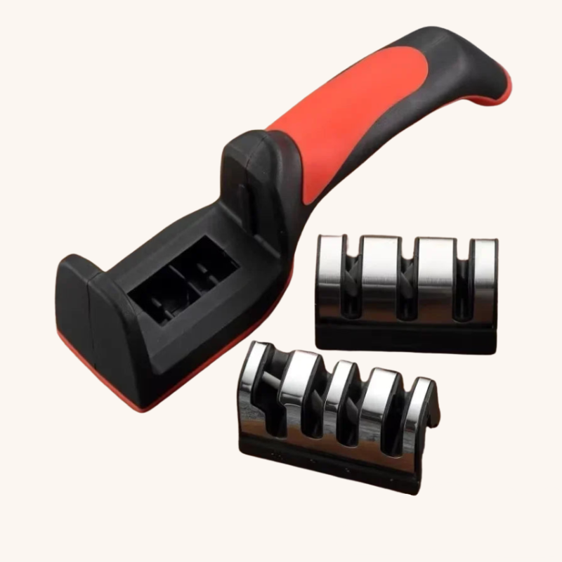 Aiguiseur couteau manuel rouge en tungstène Mon aiguiseur couteau