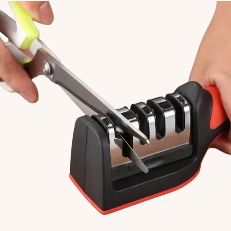 Aiguiseur couteau manuel rouge en tungstène Mon aiguiseur couteau