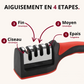 Aiguiseur couteau manuel rouge en tungstène Mon aiguiseur couteau