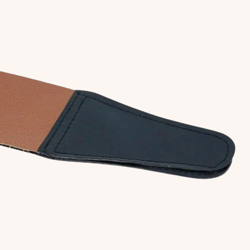 Cuir à aiguiser affûtage en double couche Aiguiseur Couteau
