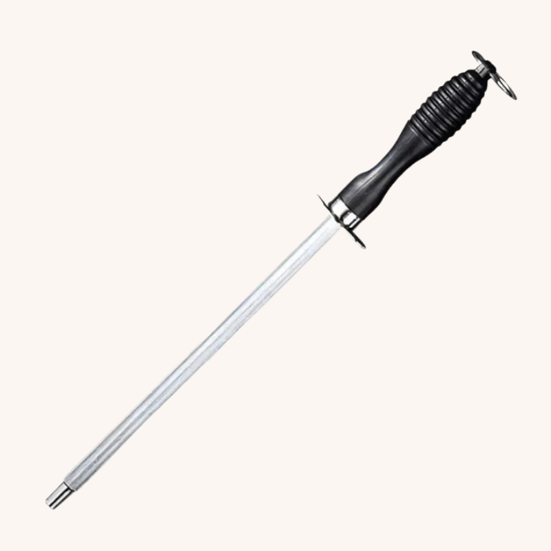 Fusil à aiguiser ergonomique manche noir Aiguiseur Couteau