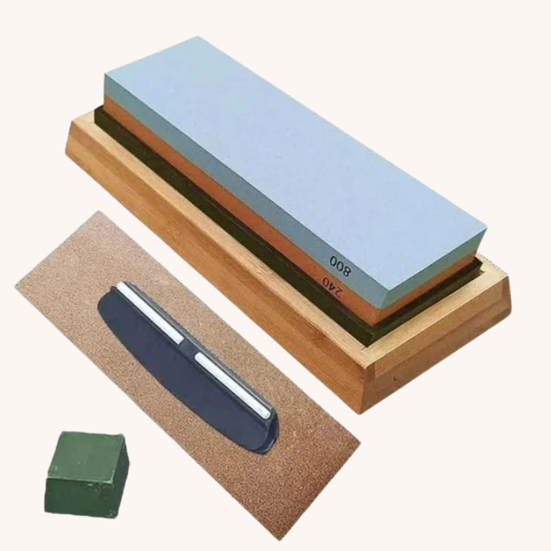 Pierre à aiguiser double face kit professionnel 240# 800# Aiguiseur Couteau