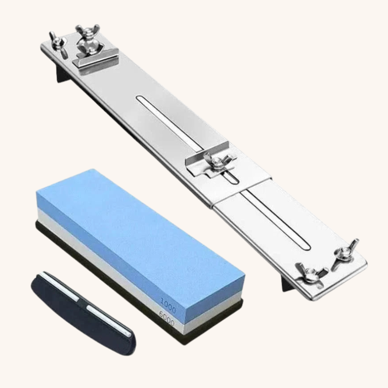 Pierre à aiguiseur avec support ajustable kit complet Grains #1000 #6000 Aiguiseur Couteau