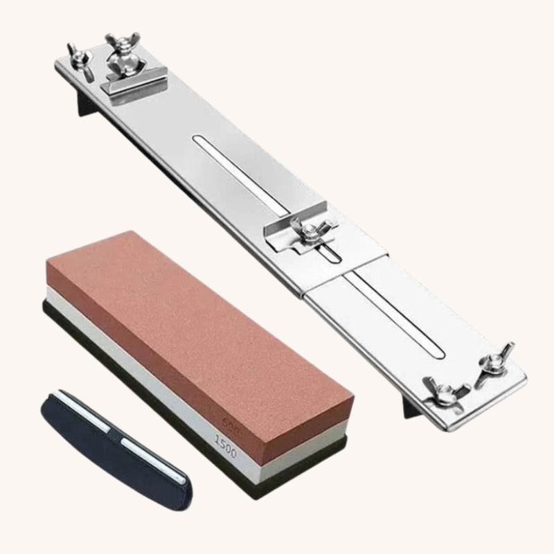Pierre à aiguiseur avec support ajustable kit complet Grains #500 #1500 Aiguiseur Couteau