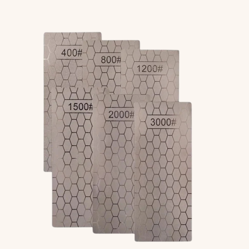Pierres à aiguiser diamanté en nid d'abeille lot de 6 Aiguiseur Couteau