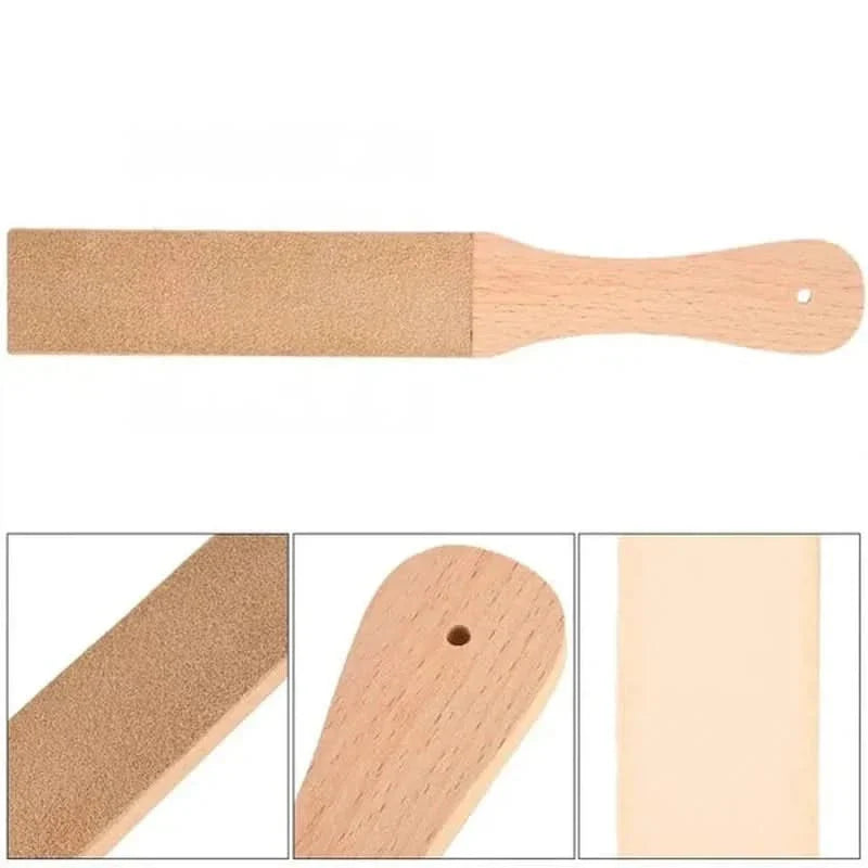 Planche à polir en cuir et bois pour aiguiser couteau Aiguiseur Couteau